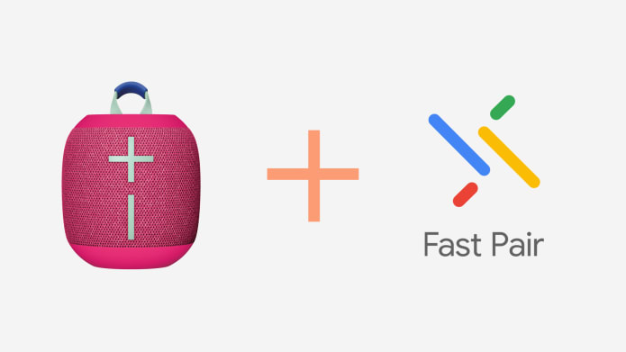 Logotipo de Wonderboom 4 y Google Fast Pair